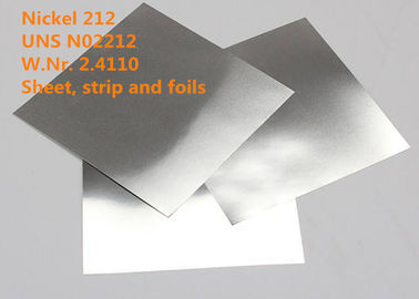 Nickel Based Special Alloys For Electronic Nickel 212 / UNS N02212 Sheet / Strip / Wire