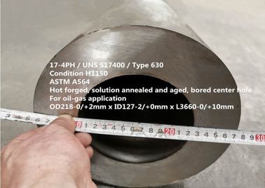 Martensitic precipitation Hardening stainless steel 17-4PH, SUS630 / S17400 thick wall thickness forged tube